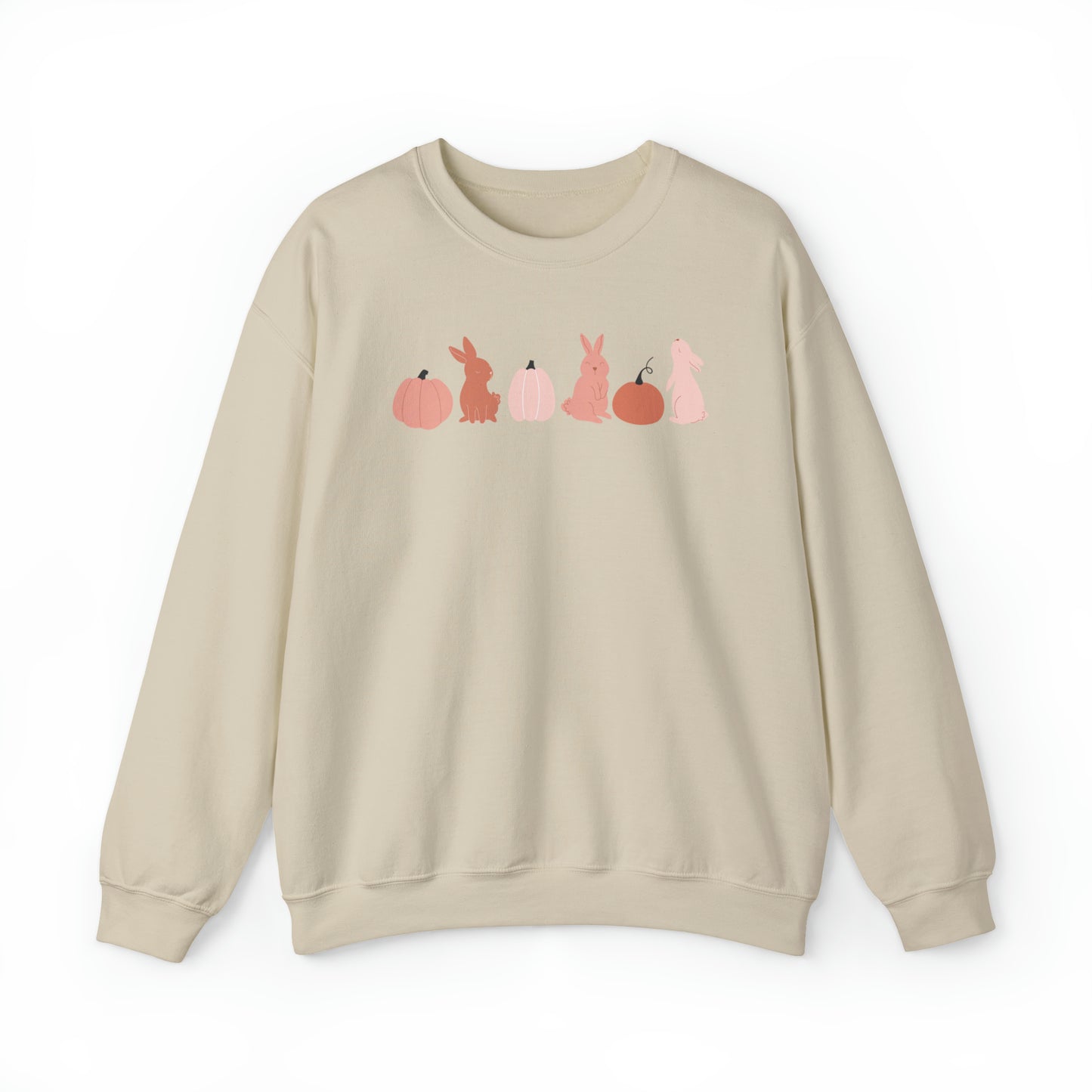 Bunnies + Pumpkin Pink Ombre Crewneck