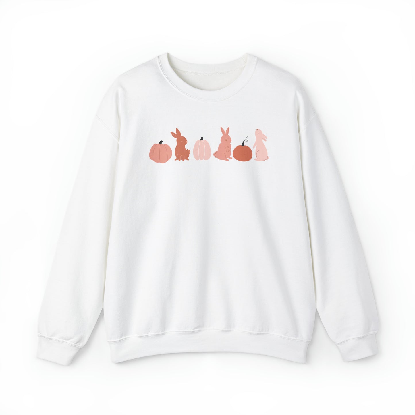 Bunnies + Pumpkin Pink Ombre Crewneck