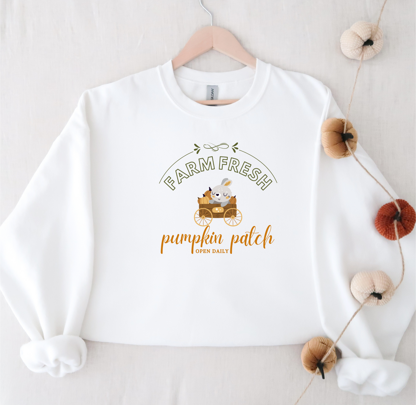 Bunny Wagon Pumpkin Patch Crewneck