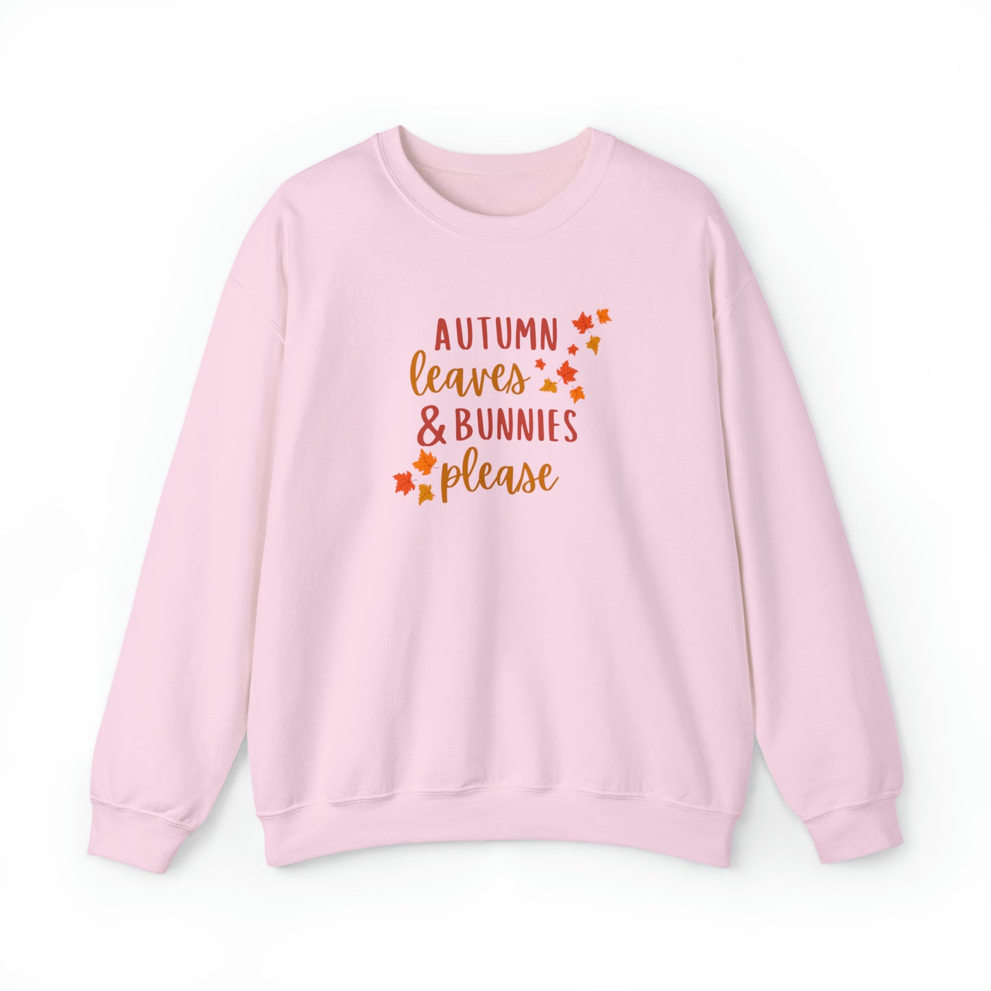 Autumn leaves + Bunnies Please Crewneck
