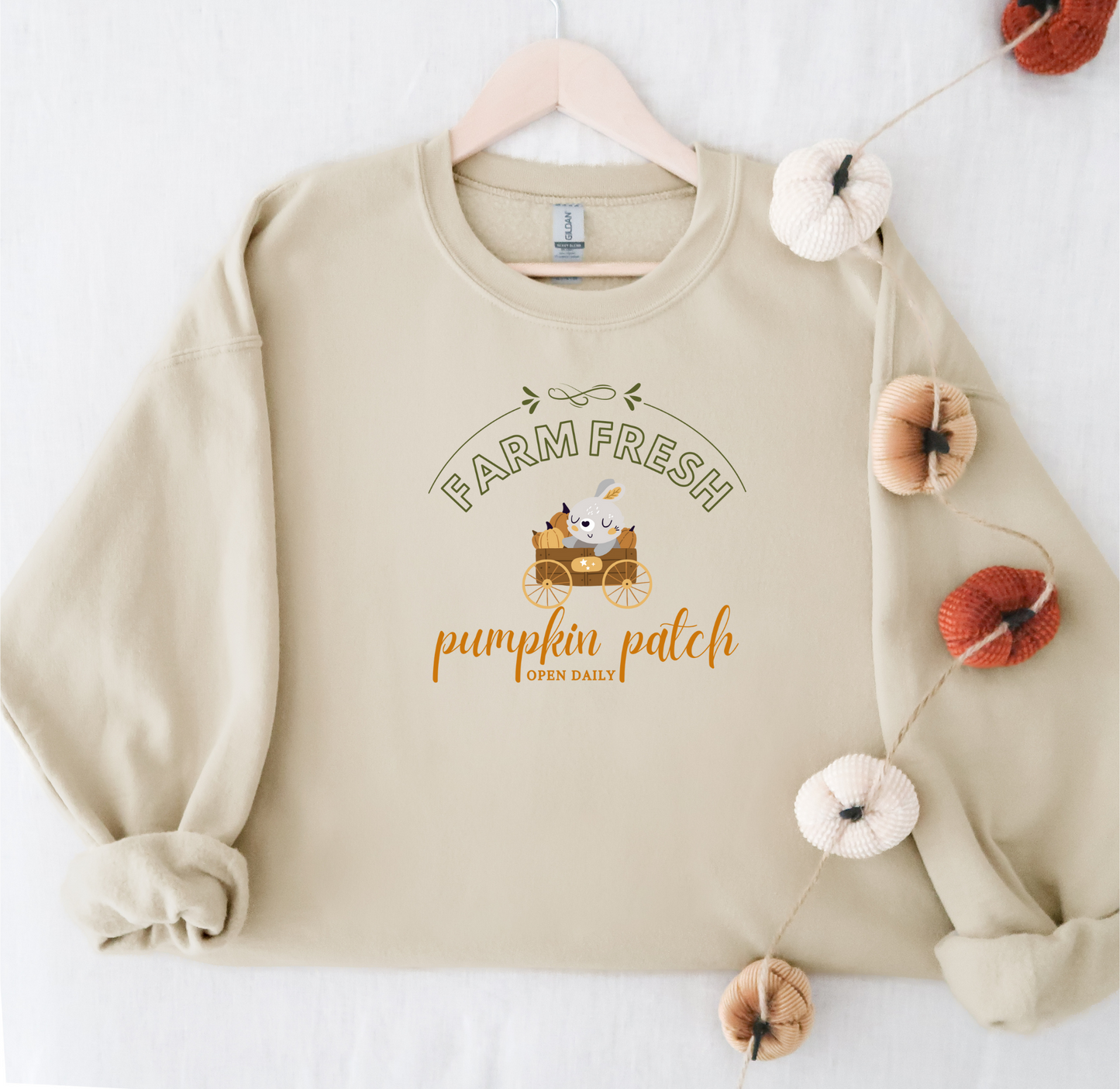 Bunny Wagon Pumpkin Patch Crewneck