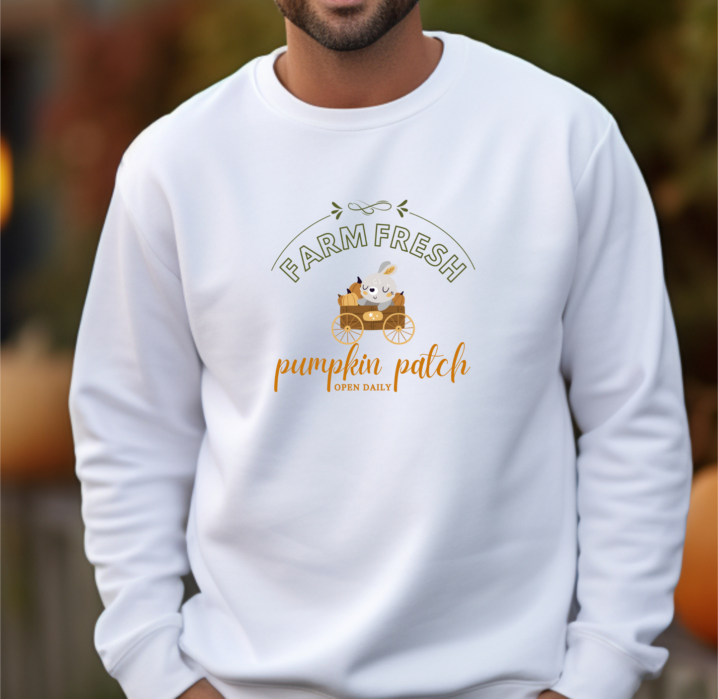 Bunny Wagon Pumpkin Patch Crewneck