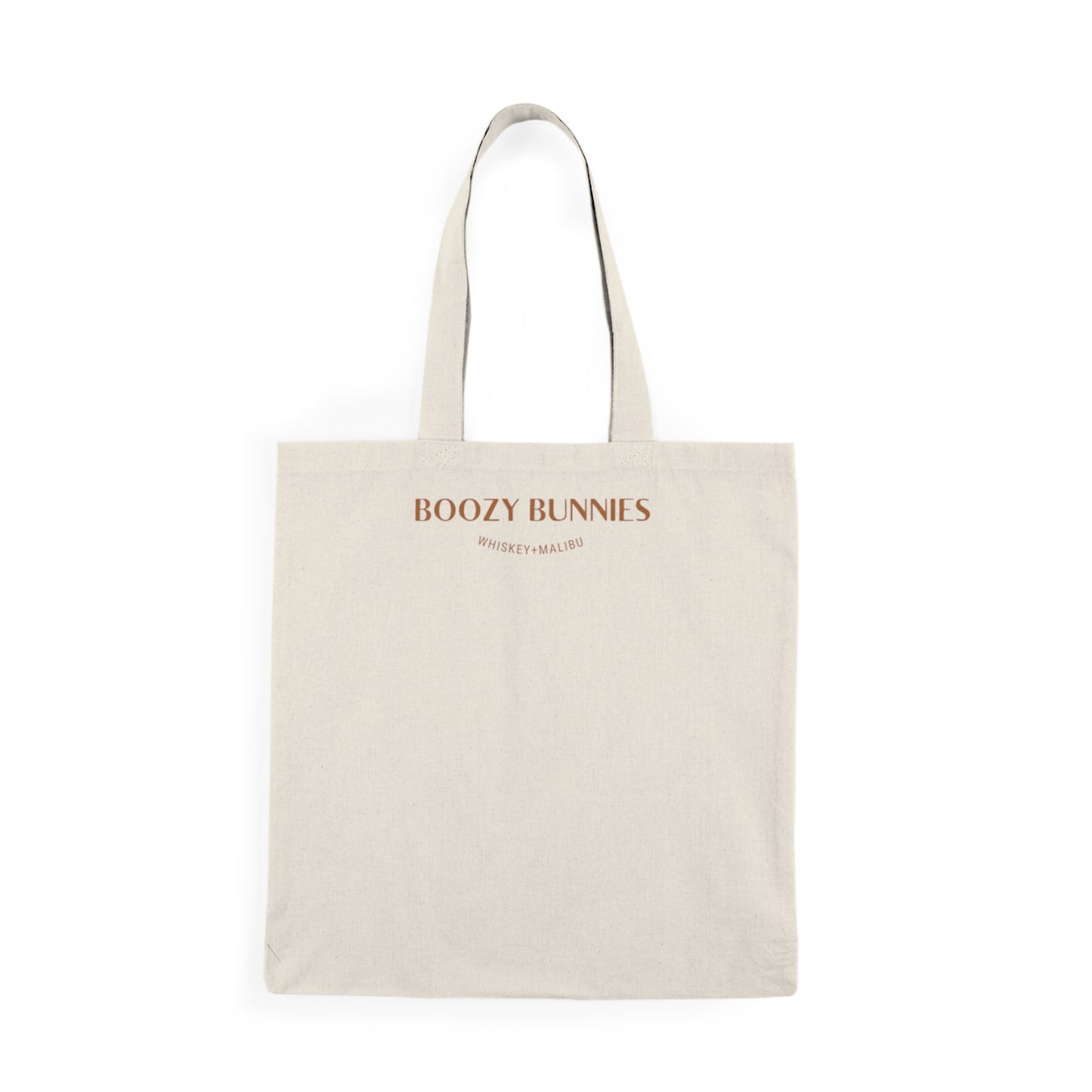 BOOZY BUNNIES: Whiskey + Malibu Natural Tote Bag