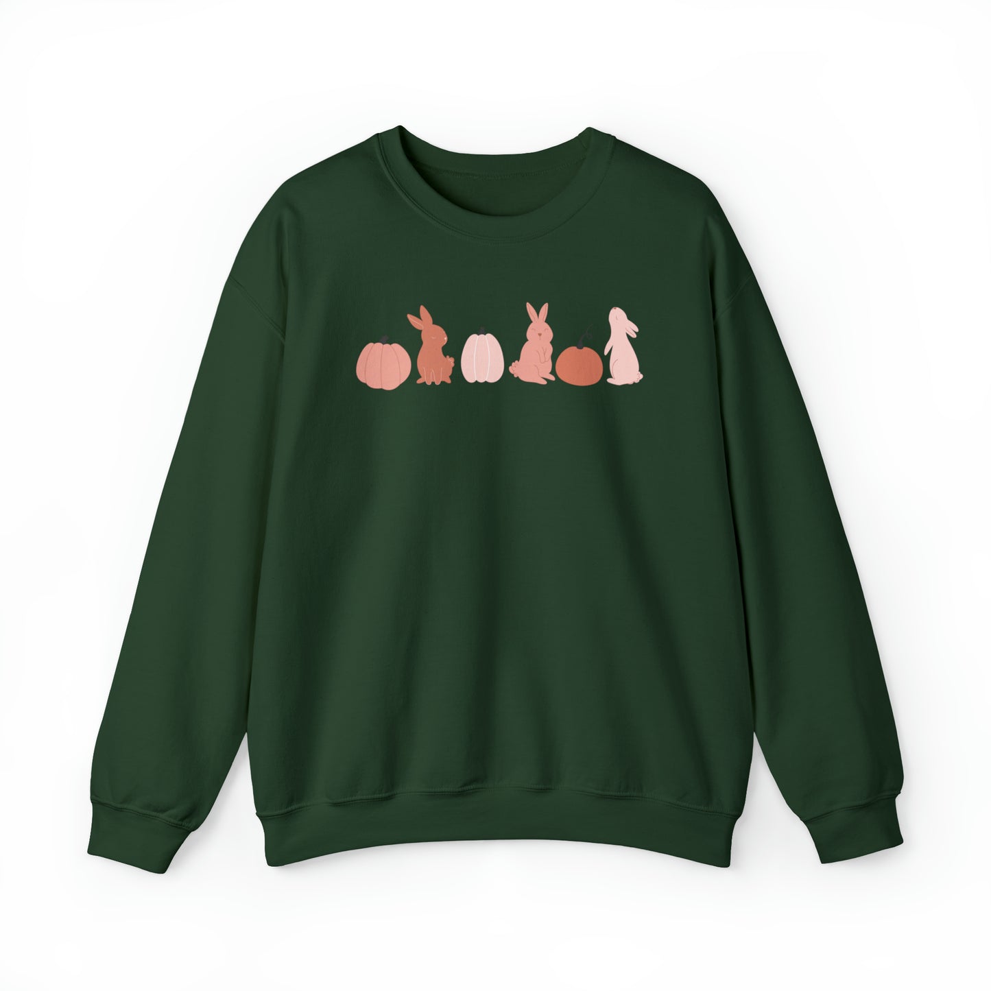 Bunnies + Pumpkin Pink Ombre Crewneck