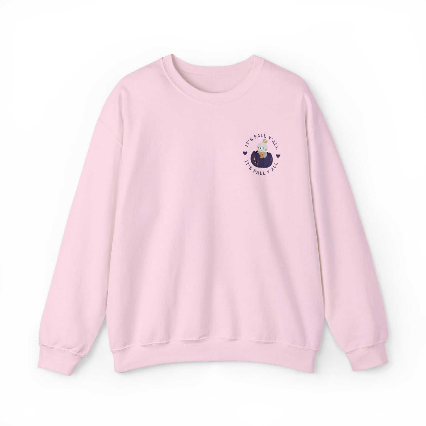 It's Fall Y'all Crewneck | Bunny in Pumpkin | Moon + Stars Autumn Night