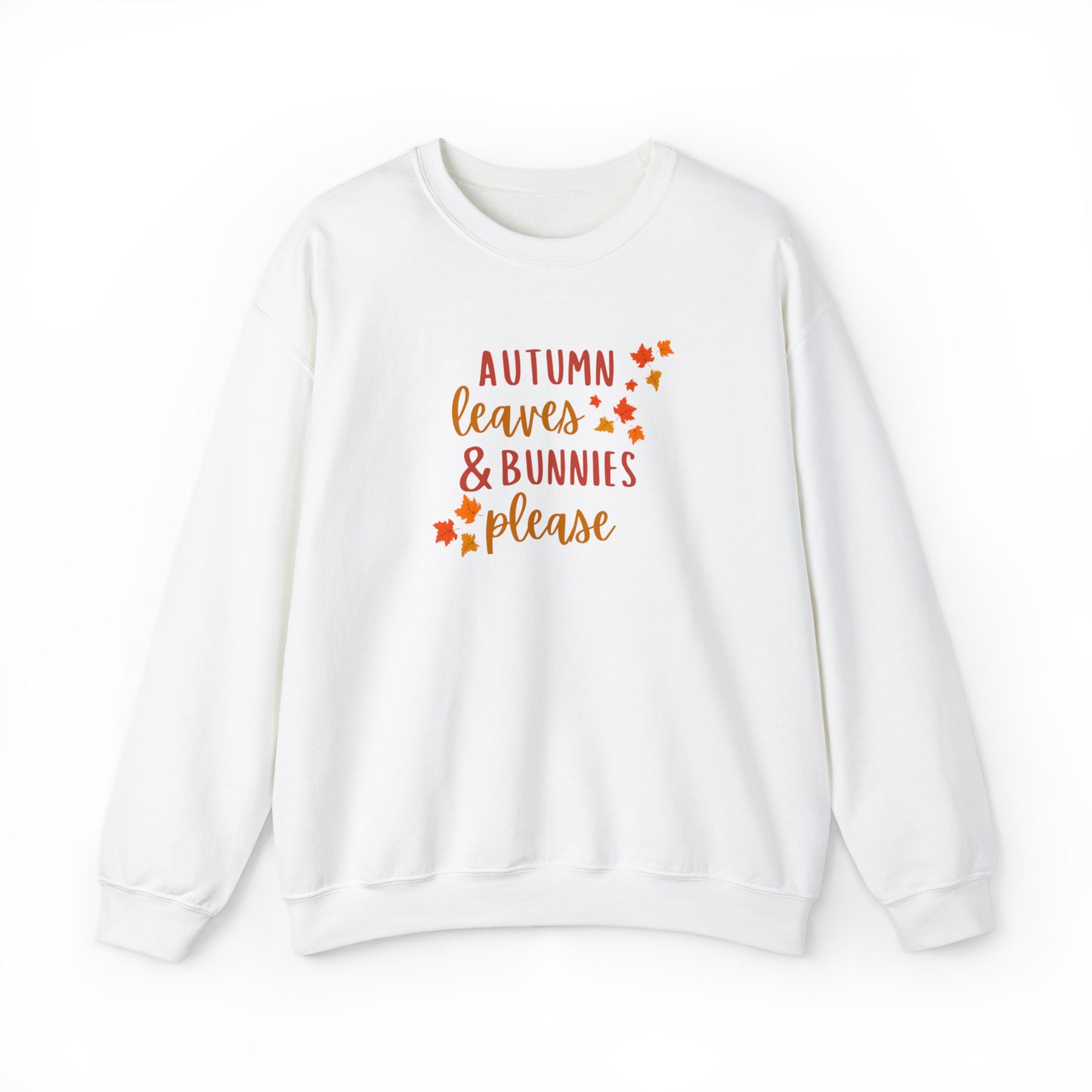 Autumn leaves + Bunnies Please Crewneck