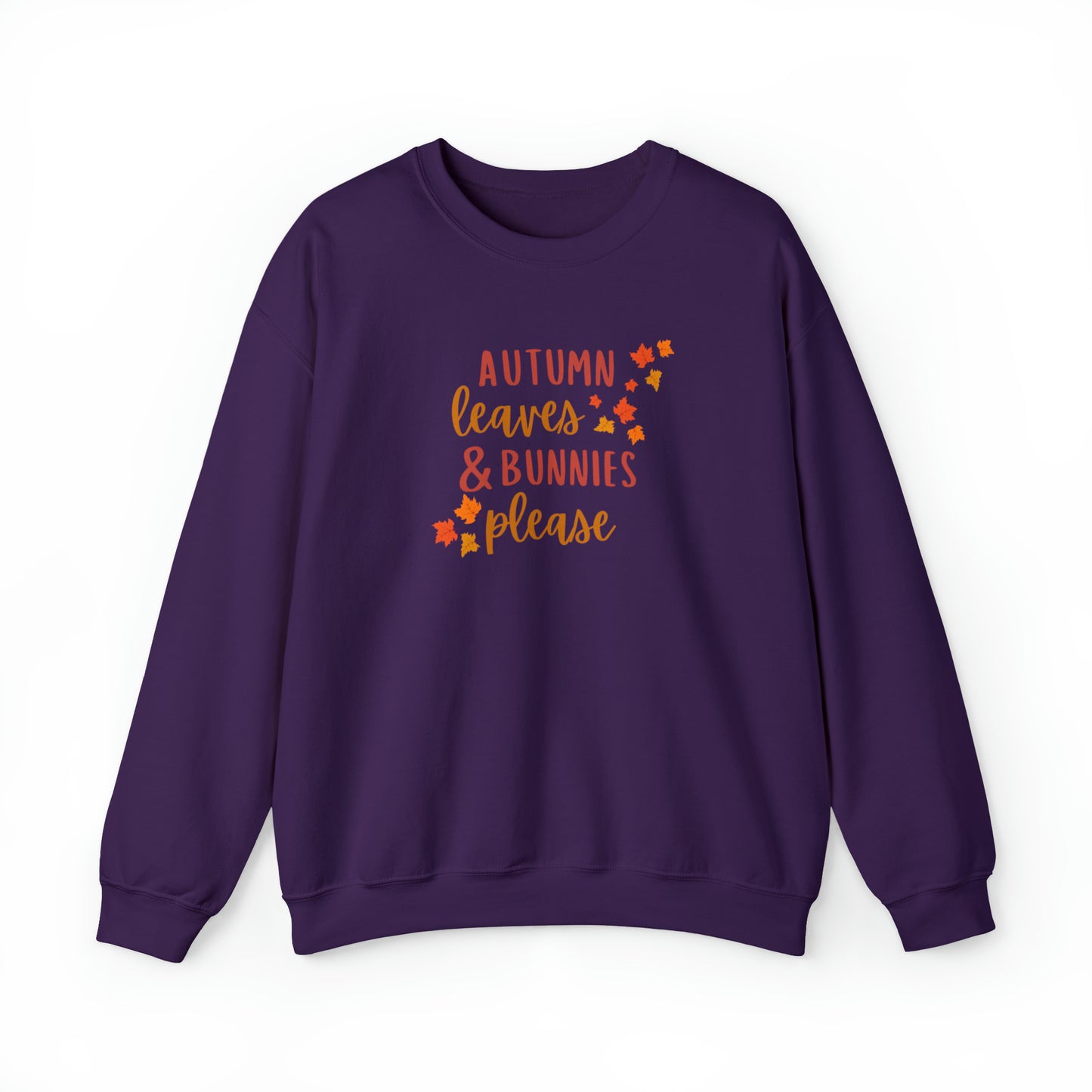 Autumn leaves + Bunnies Please Crewneck