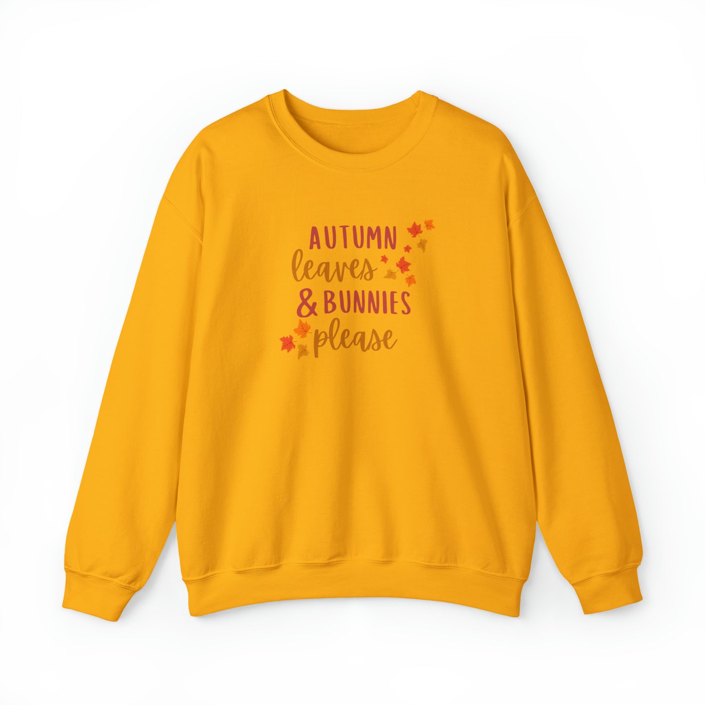 Autumn leaves + Bunnies Please Crewneck