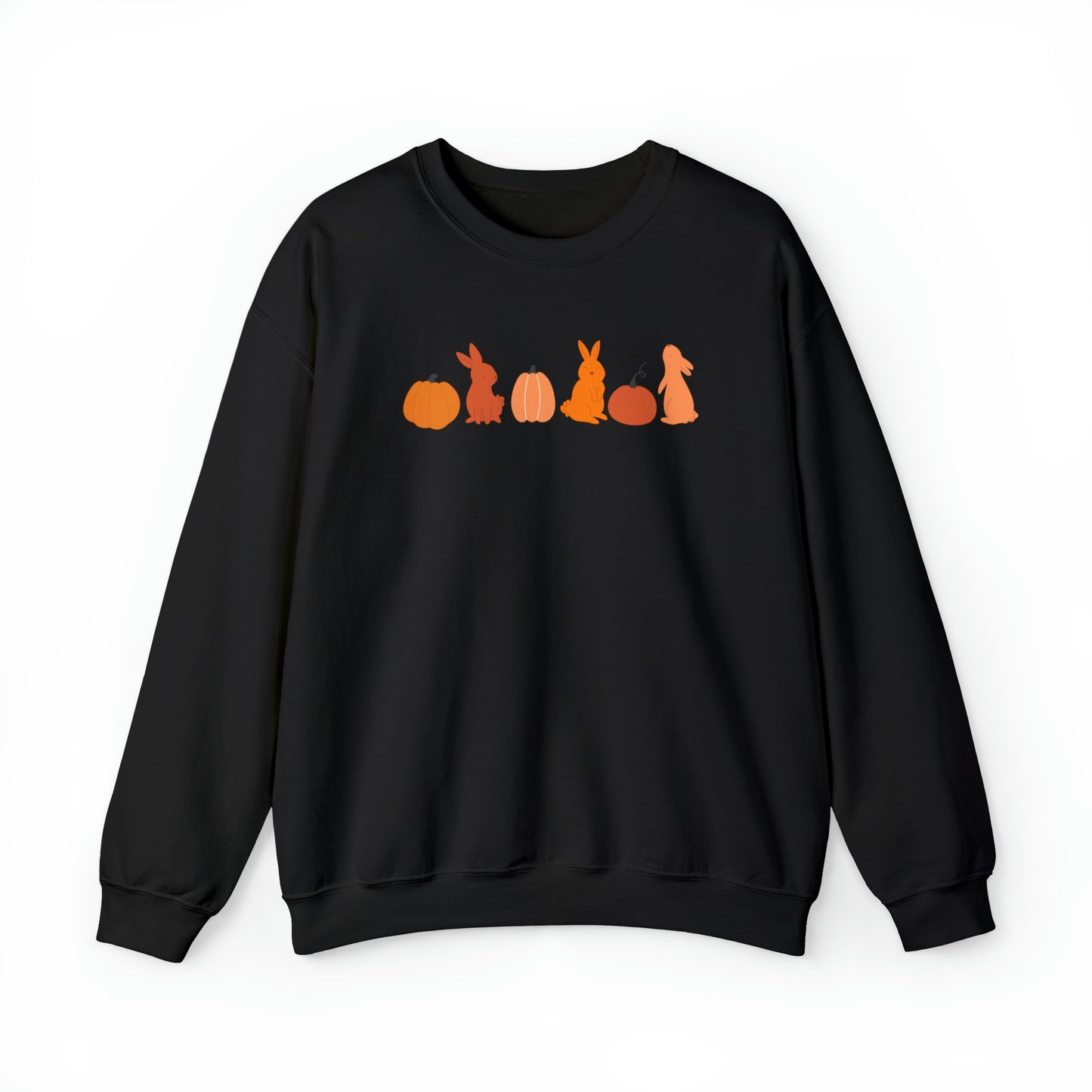 Bunnies + Pumpkins Orange Ombre Crewneck