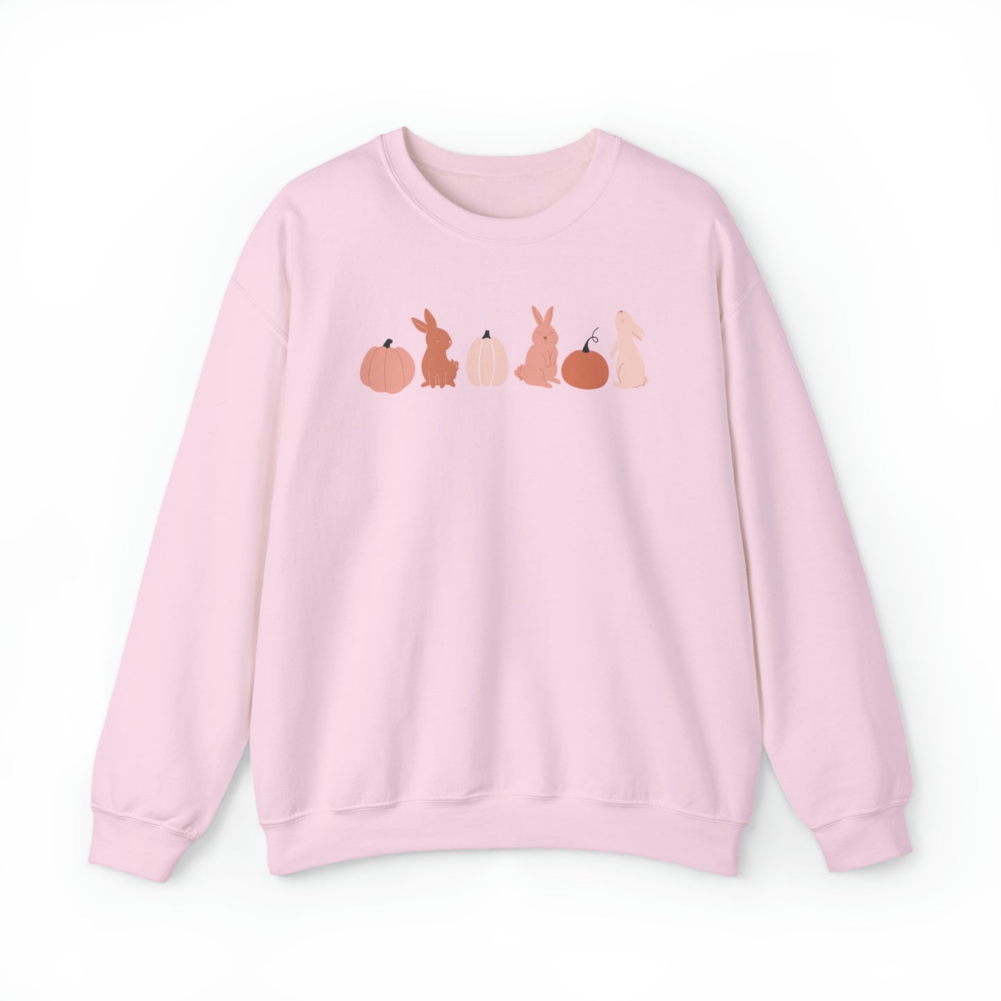 Bunnies + Pumpkin Pink Ombre Crewneck