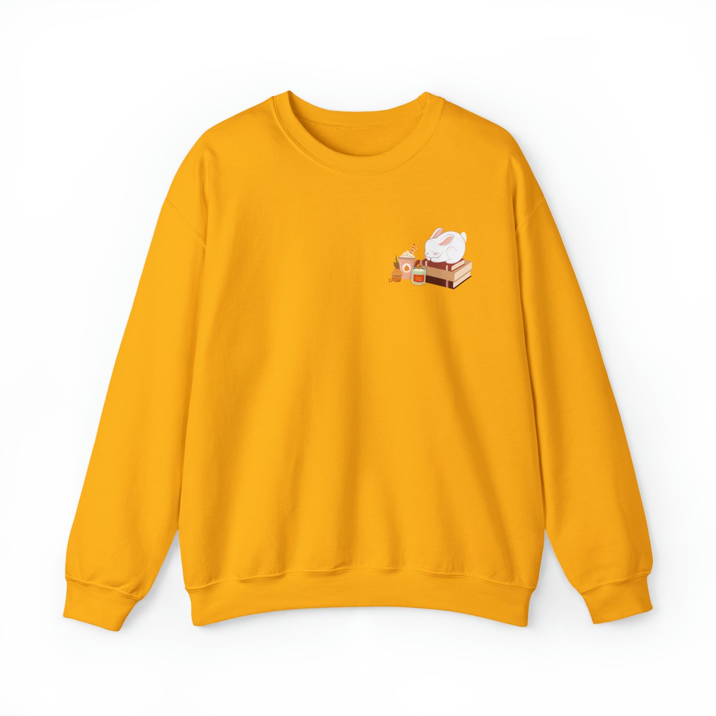 Cozy Bunny Fall Crewneck | Pumpkin Spiced Latte | Pumpkin Spiced Candle | Stack of Books