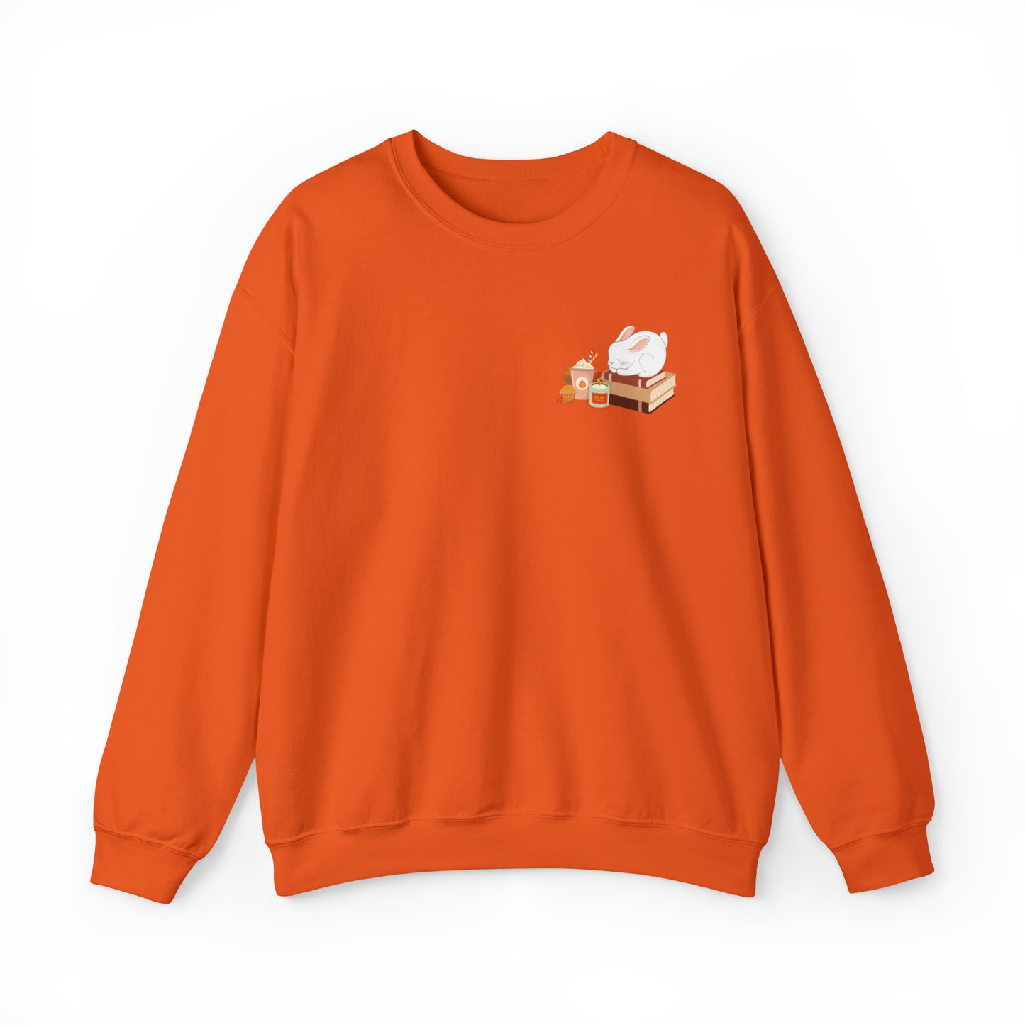 Cozy Bunny Fall Crewneck | Pumpkin Spiced Latte | Pumpkin Spiced Candle | Stack of Books