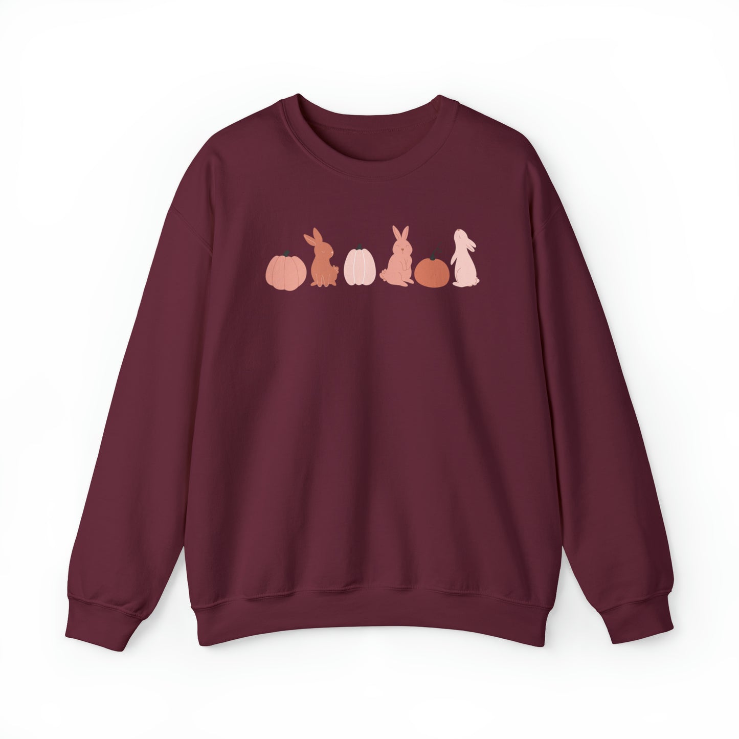 Bunnies + Pumpkin Pink Ombre Crewneck