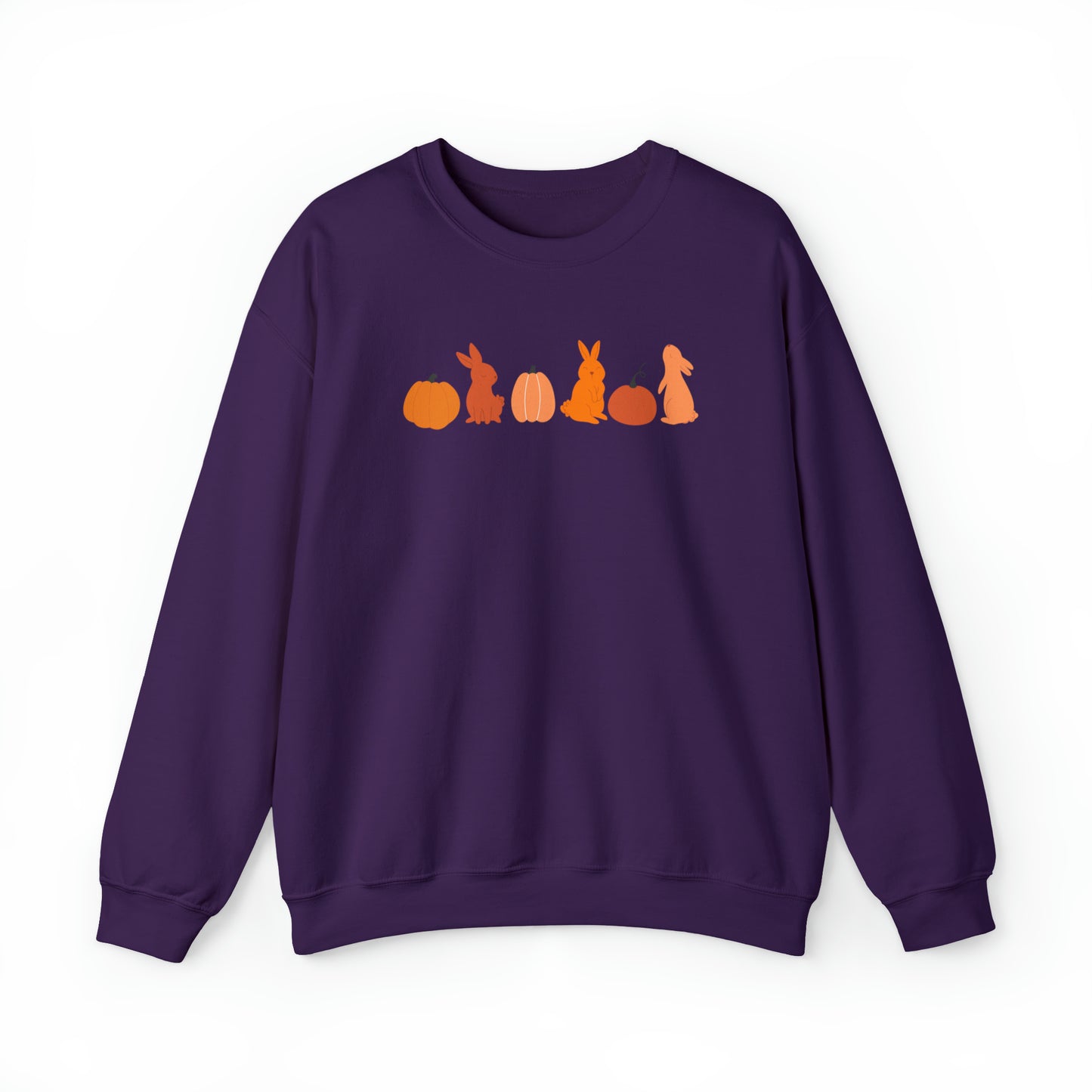 Bunnies + Pumpkins Orange Ombre Crewneck