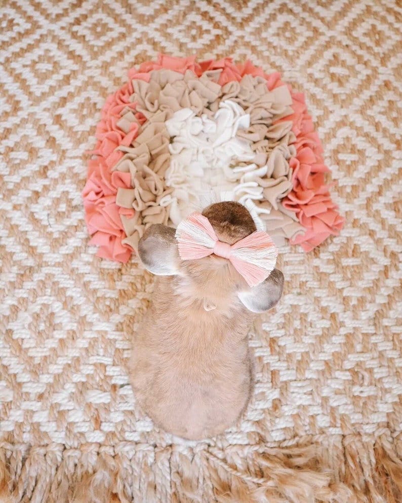 Fiber Bunny Bow with Adjustable Headband