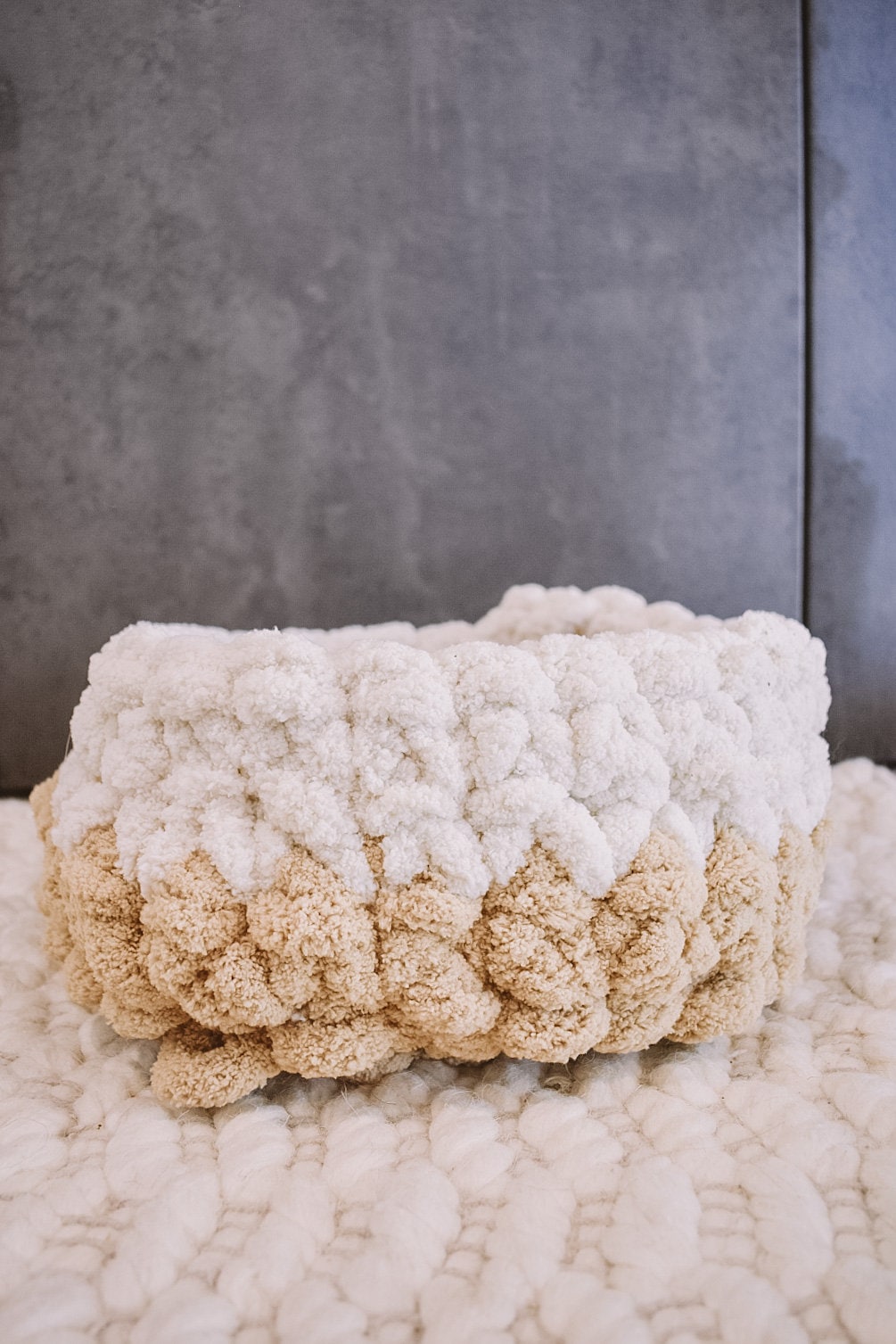 Chunky Hand Knit Pet Bed