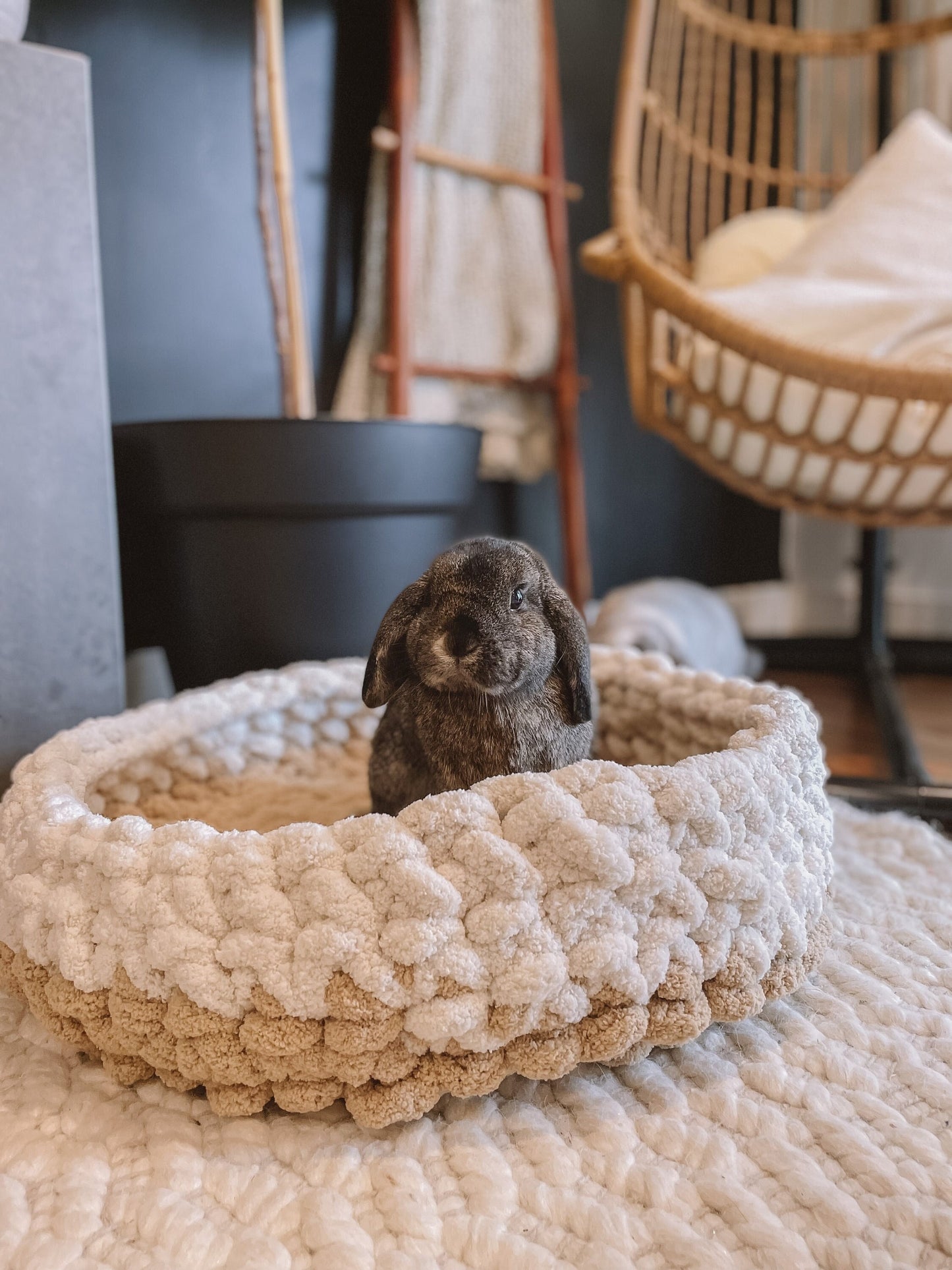 Chunky Hand Knit Pet Bed